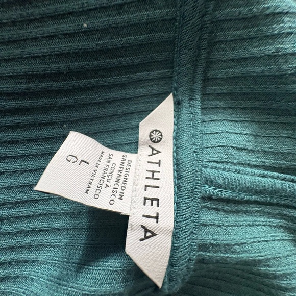 Athleta Turquoise Ribbed Knit Top - Picture 4 of 4